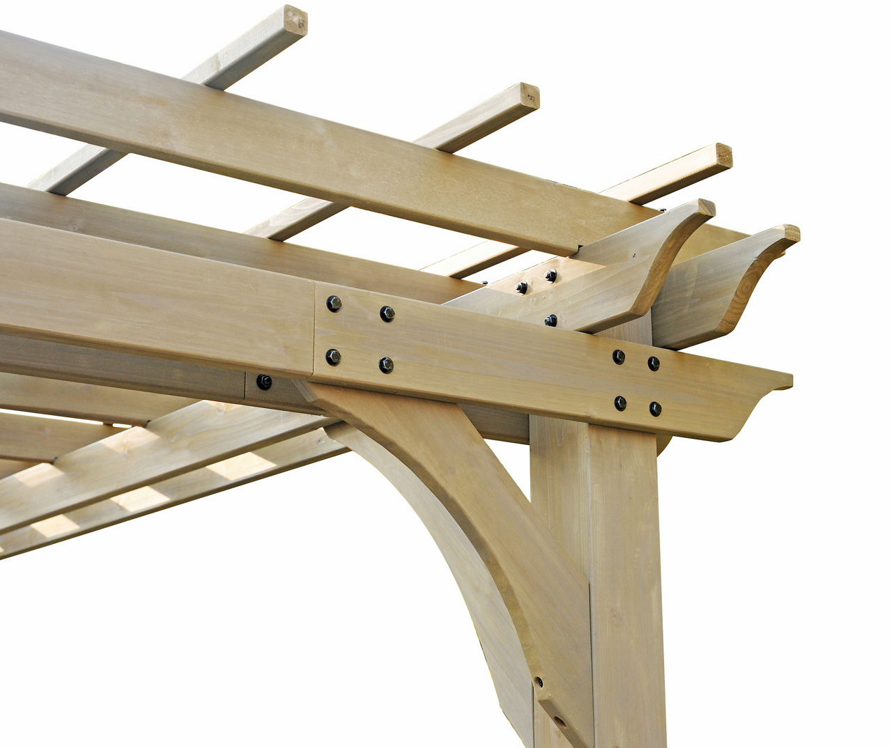 Cedar Wood Pergola Posts, Crossbeams & Base Covers, (Box 1 of 2)
